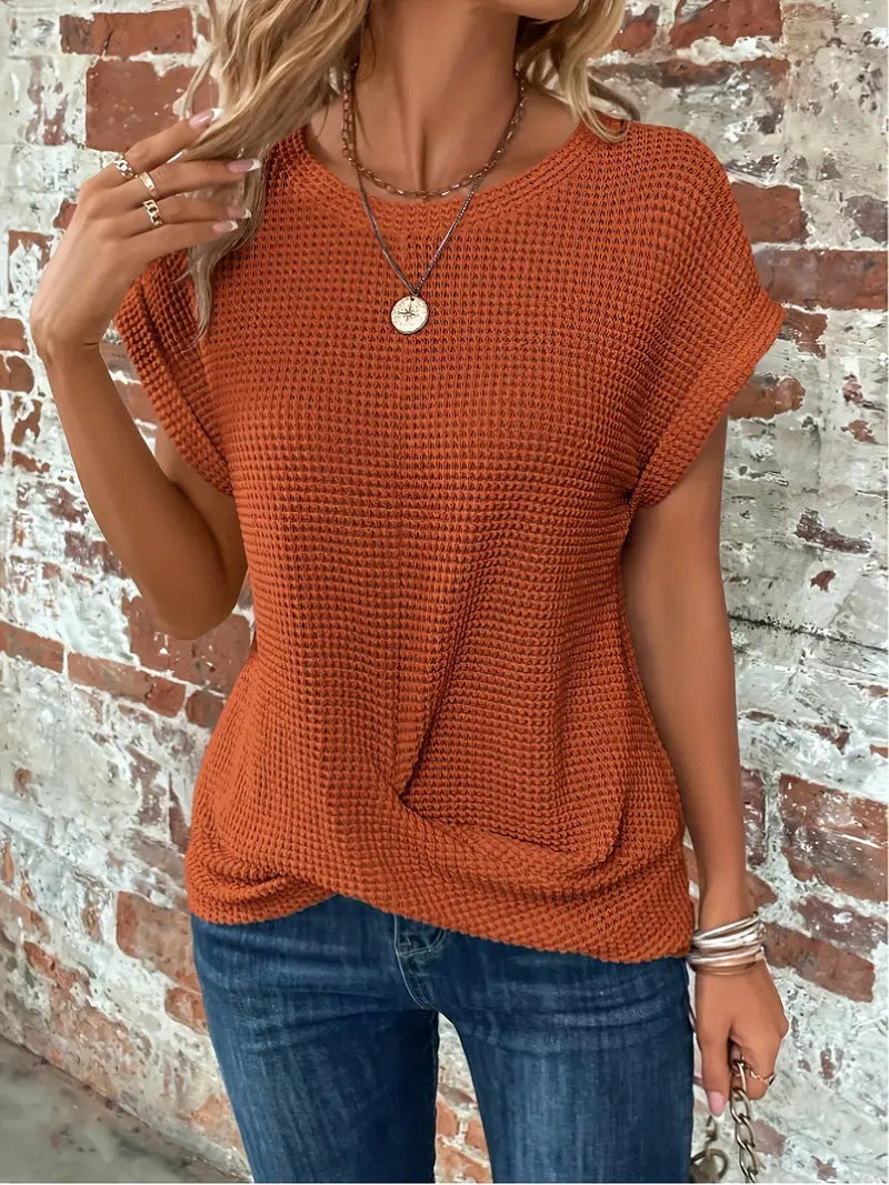 Ellis™ - Elegant Round Neck Blouse